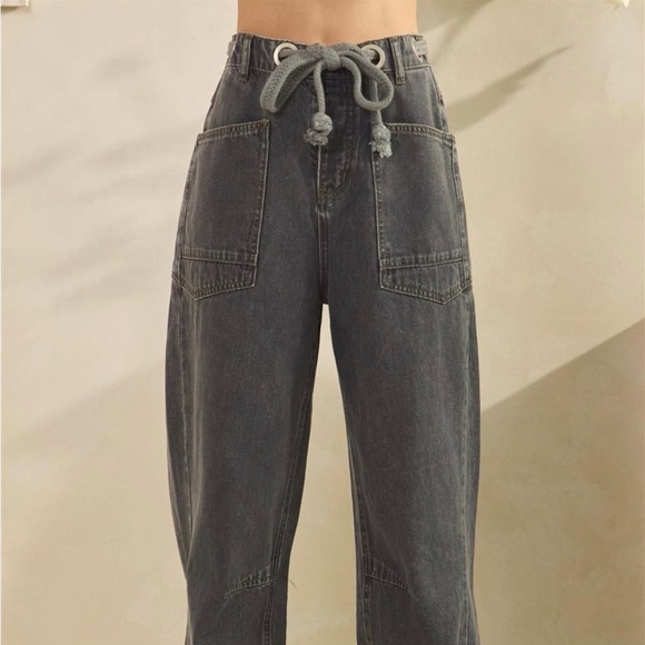 Denim - Rope tie jeans women’s size medium nwt